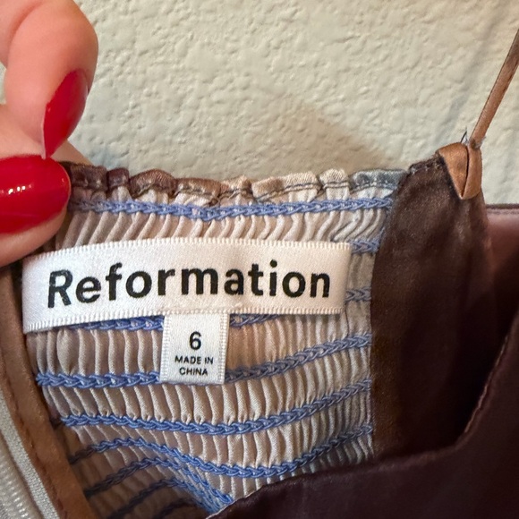 Reformation Multicolor Abstract Blur Frankie Maxi Dress - Picture 6 of 9